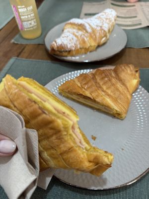 Savoury and sweet croissants   at Green Beans in Lisbon