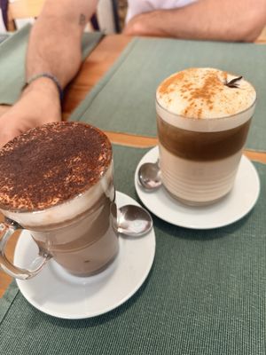 Hot cocoa and dirty chai   at Green Beans in Lisbon