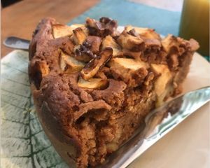Apple cake at Green Beans in Lisbon