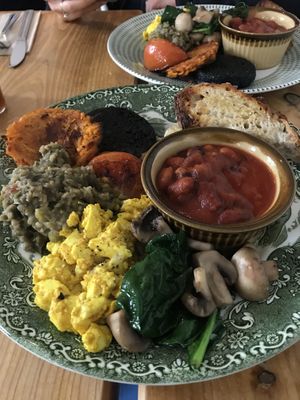 Full Scottish breakfast  at Velocity Cafe in Inverness