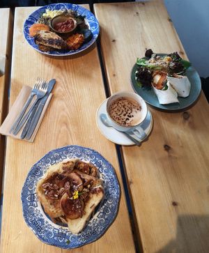 French Toast, Full Scottish, Burrito (all vegan) at Velocity Cafe in Inverness