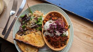 Haggis and sweet potato mash at Velocity Cafe in Inverness