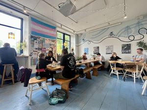 Inside seating   at Velocity Cafe in Inverness