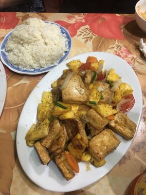 Pineapple tofu  at Bao Anh in Ninh Binh