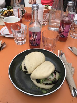 Vegan portobello bao buns at Little Bird in Dublin