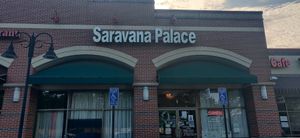 Outside at Saravana Palace in Fairfax