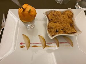 Apple Crumble (See menu for full description) at Olives Restaurante in Funchal