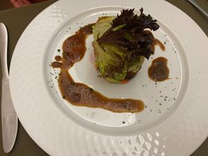 Avocado & Tomatillo Salad (See menu for full description) at Olives Restaurante in Funchal