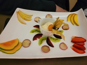 Fruit salad at Olives Restaurante in Funchal