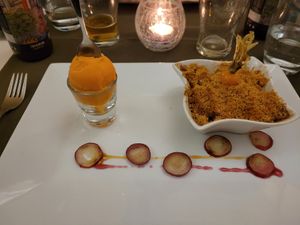 Apple crumble at Olives Restaurante in Funchal