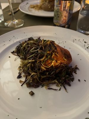 Stuffed sweet pepper with wild rice and vegetables   at Olives Restaurante in Funchal