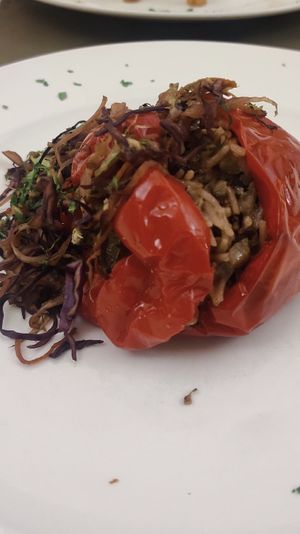 Peperone ripieno di riso  at Olives Restaurante in Funchal