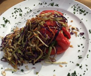 Stuffed pepper at Olives Restaurante in Funchal