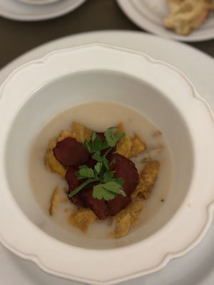 White bean soup   at Olives Restaurante in Funchal