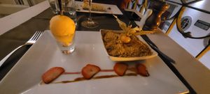 Vegan Crumble at Olives Restaurante in Funchal