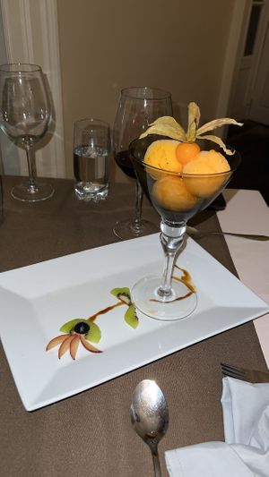 selection of sorbets  at Olives Restaurante in Funchal