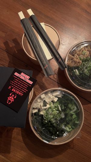 No-meat Ramen & Miso Ramen als Take Away  at Ramen to Biru - Vesterbro in Copenhagen