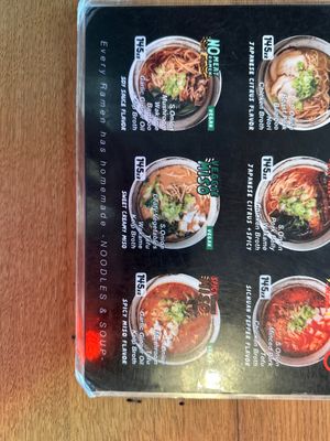 Vegan ramen options   at Ramen to Biru - Vesterbro in Copenhagen