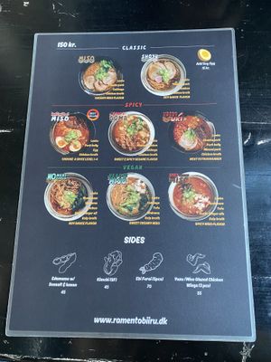 Menu   at Ramen to Biru - Vesterbro in Copenhagen