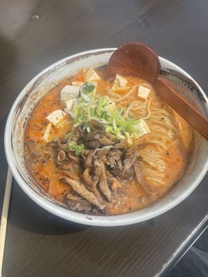 Spicy vegan ramen   at Ramen to Biru - Norrebro in Copenhagen