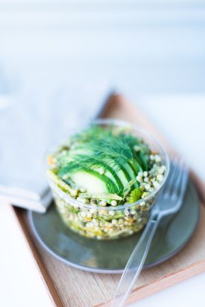 AVOCADO & WHEAT PEARL SALAD at Cojean - Printemps in Paris