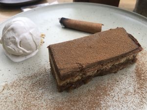 Vegan sponge cake   at Armonica Cafe in Lima