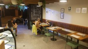 inside at Armonica Cafe in Lima