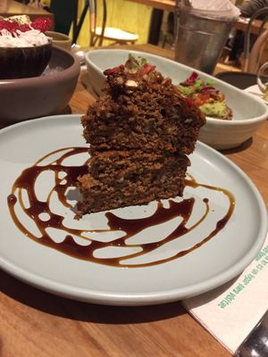 Carrot cake (I believe) at Armonica Cafe in Lima