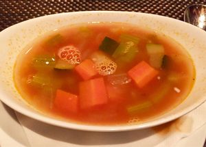 vegetable soup  at Wynn Hotel - Allegro in Las Vegas