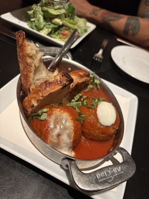 Impossible meat balls   at Wynn Hotel - Allegro in Las Vegas