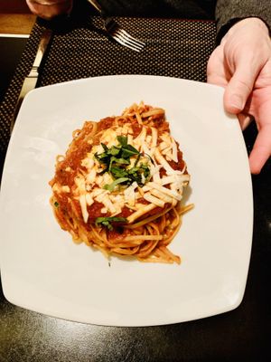 Vegan Chicken Parm at Wynn Hotel - Allegro in Las Vegas