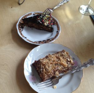 delicious puddings  at Terapija in Riga