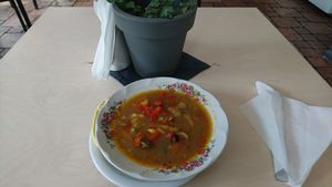 Veggie soup at Terapija in Riga
