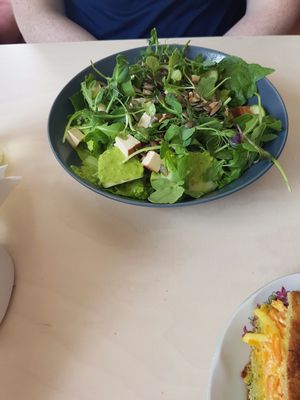 tofu salad at Terapija in Riga