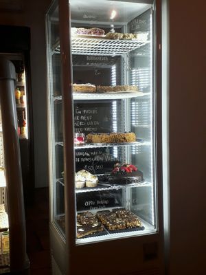 Cake selection at Terapija in Riga