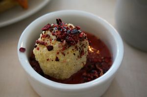 Dessert from the brunch at Terapija in Riga