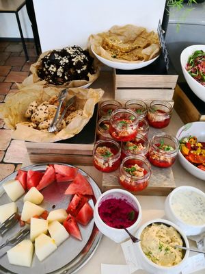 Dessert buffet at Terapija in Riga