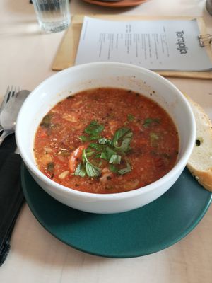 Tomato soup of the day at Terapija in Riga