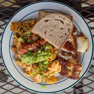 Vegan Chilaquiles at Midpoint Food and Drink in Portland
