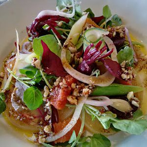 Beetroot salad with walnuts at The Aspinall Arms in Clitheroe