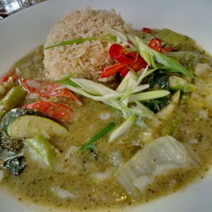 Thai vegetable green curry at The Aspinall Arms in Clitheroe