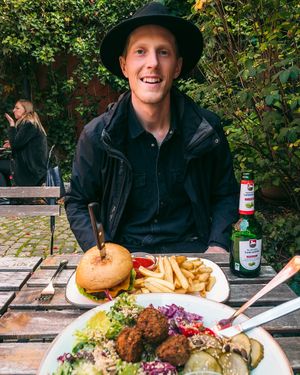 One happy man! at Emmi's Kitchen - Glockenbach in Munich