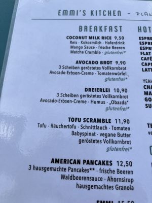Menu   at Emmi's Kitchen - Glockenbach in Munich