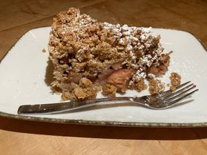 Delicious apple streusal cake at Emmi's Kitchen - Glockenbach in Munich