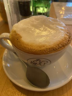 Cappuccino using Almond milk - Can also use Soy or Oat milk instead of Almond.  at Emmi's Kitchen - Glockenbach in Munich