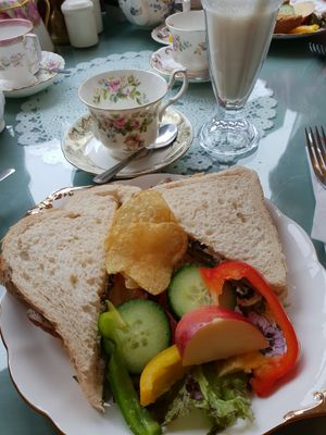 Smoked tofu sandwich at Scarlett's Vintage Tea Rooms in Knaresborough