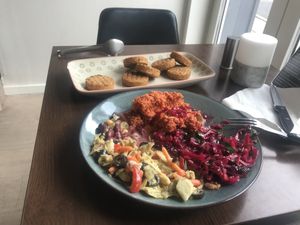 4x Falafel, 3x Salads  at Green Kitchen in Slagelse