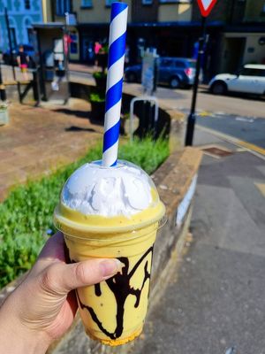 Crunchie Milkshake + Vegan Whipped Cream at Crave Ice Cream in Ventnor