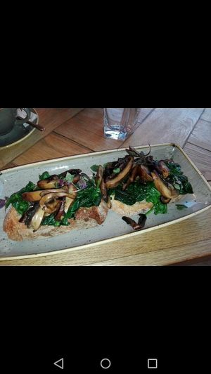 Mushroom toast at Banyan Bar & Kitchen in Manchester