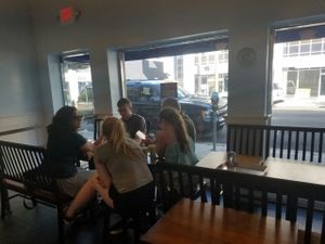 eating area at Couscous a Gogo in Beverly Hills